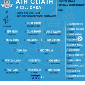Dublin minor football team to play Kildare in Leinster final 2023