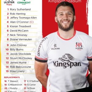 Ulster team to play Connacht in 2023 URC quarter final