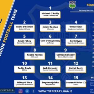 Tipperary team to play Meath 