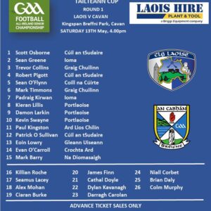 Laois team to play Cavan 